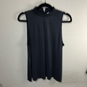 Dark Gray Mock Neck Sleeveless